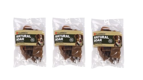 Flamingo Snacks für Hunde, Jabali Leder, 3 x 200 g von CT-TRONICS