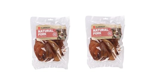 Flamingo Snacks für Hunde Nature Schweineohr 2 x 5 Stück von CT-TRONICS