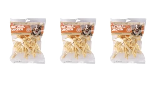 Flamingo Snacks für Hunde Nature Snack Hähnchenpfote, weiß, 3 x 200 g von CT-TRONICS