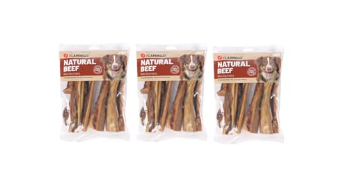 Flamingo Snacks für Hunde Nature Snack Leder Kauen Licht 3 x 200 g von CT-TRONICS