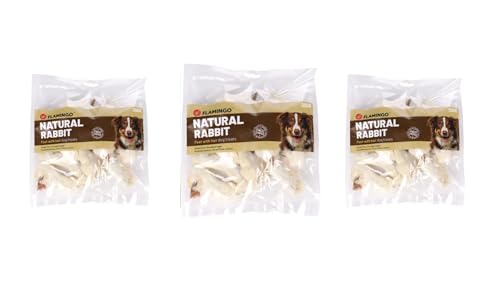 Flamingo Snacks für Hunde OREJAC Kaninchen mit Haaren, 3 x 200 g von CT-TRONICS