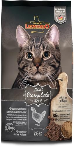 Leonardo Adult Complete 32/16 Trockenfutter für Katzen, niedrig aktiv (7,5 kg) von CT-TRONICS