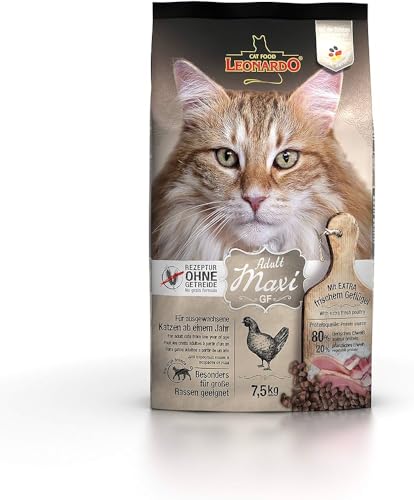 Leonardo Trockenfutter für Katzen, verschiedene Geschmacksrichtungen, 7,5 kg, (Maxi) von CT-TRONICS