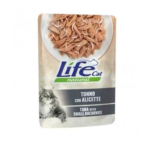 Life Cat 10 Umschläge x 70 g Gesundes Katzenfutter (Thunfisch/Chanquets) von CT-TRONICS