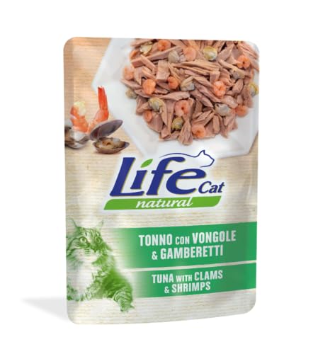 Life Cat 10 Umschläge x 70 g Gesundes Katzenfutter für Katzen (Thunfisch/Muscheln/Garnelen) von CT-TRONICS