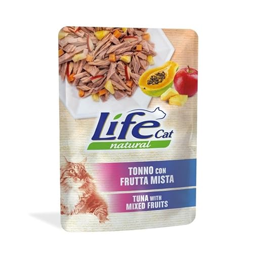 Life Cat 10 Umschläge x 70 g gesundes Katzenfutter (Thunfisch/Mix Obst) von CT-TRONICS