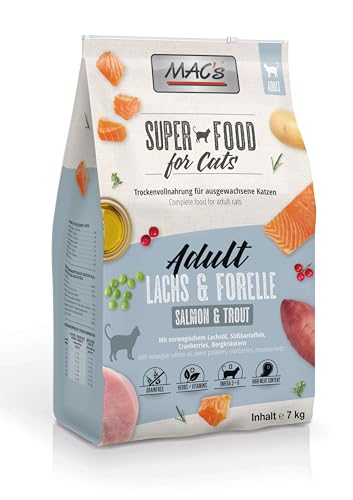 Mac's Cat Premium Trockenfutter für Katzen, 7 kg (Lachs und Forelle) von CT-TRONICS