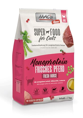 Mac's Cat Premium Trockenfutter für Katzen, 7 kg (Monoprotein-Pferd) von CT-TRONICS