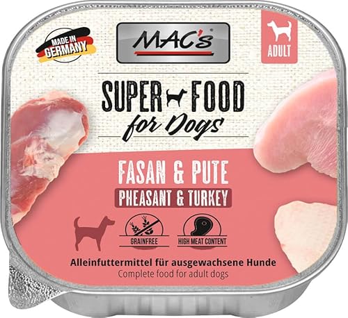 Mac's Dog Nassfutter für Hunde, 10 x 150 g (Fasan und Truthahn) von CT-TRONICS