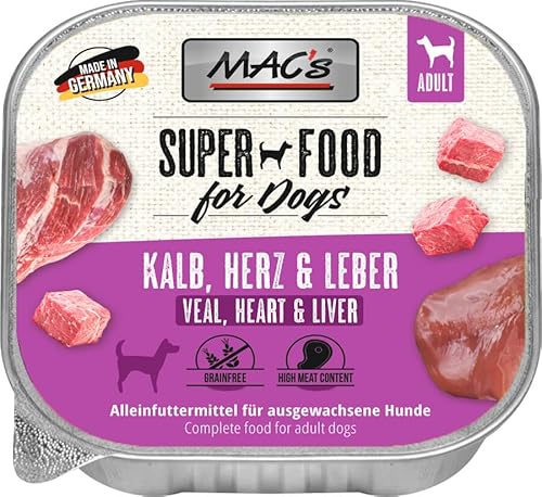 Mac's Dog Nassfutter für Hunde, 10 x 150 g (Rind, Herz und Leber) von CT-TRONICS