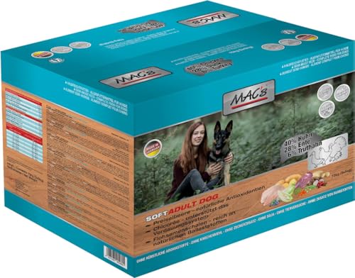 Mac's Dog Premium Halbnassfutter für Hunde, Geschmack, Huhn, Ente und Truthahn, 15 kg von CT-TRONICS