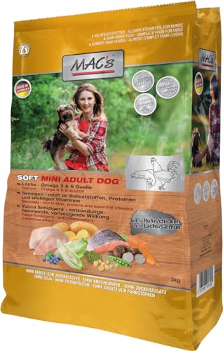 Mac's Dog Premium Halbnassfutter für Hunde, Mini-Geschmack, Huhn und Lachs, 5 kg von CT-TRONICS