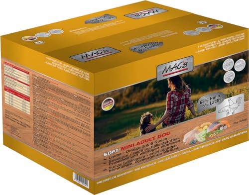 Mac's Dog Premium Halbnassfutter für Hunde, Mini Geschmack Huhn und Lachs (15 kg) von CT-TRONICS