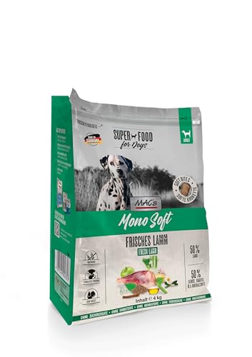 Mac's Halbfeuchtes Hundefutter, weiche Textur, hoher Fleischgehalt, verschiedene Geschmacksrichtungen, (4 kg, Lamm) von CT-TRONICS