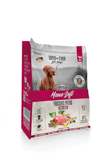 Mac's Halbfeuchtes Hundefutter, weiche Textur, hoher Fleischgehalt, verschiedene Geschmacksrichtungen, 4 kg, Pferd von CT-TRONICS