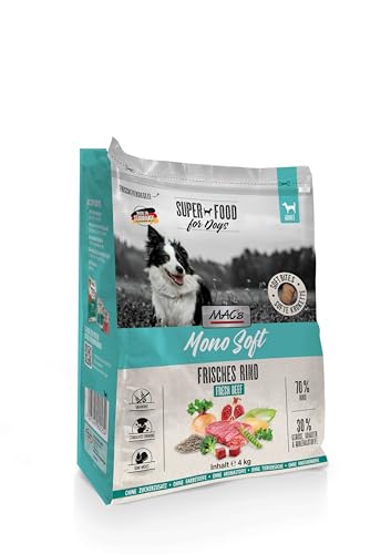 Mac's Halbfeuchtes Hundefutter, weiche Textur, hoher Fleischgehalt, verschiedene Geschmacksrichtungen, 4 kg, Rindfleisch von CT-TRONICS