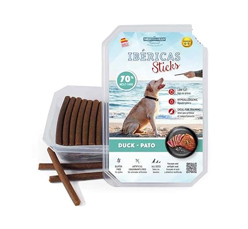 Mediterranean Natual Iberische gesunde Snacks für Hunde, 4 x 350 g (Ente) von CT-TRONICS