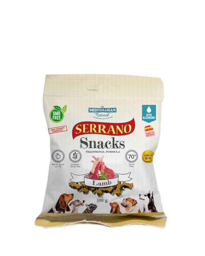Mediterranean Natural Serrano Snacks für Hunde, 12 x 100 g (Lamm) von CT-TRONICS