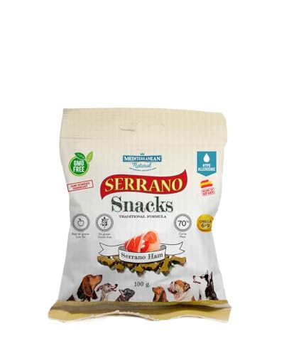 Mediterranean Natural Serrano Snacks für Hunde, 12 x 100 g (Serrano-Schinken) von CT-TRONICS