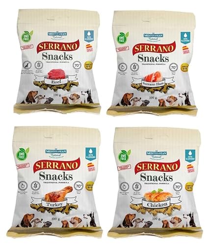 Mediterranean Natural Serrano Snacks für Hunde, 24 x 100 g (mediterran) von CT-TRONICS