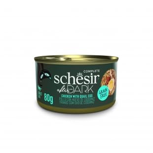 Schesir After Dark Nassfutter für Katzen in Filets in Brühe 12 Dosen x 80 g (Huhn Ei Waffelfilets in Brühe) von CT-TRONICS