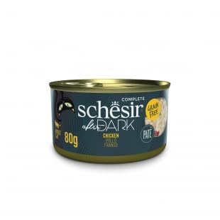 Schesir After Dark Nassfutter für Katzen in Pastete 12 Dosen x 80 g (Huhn auf Patte) von CT-TRONICS