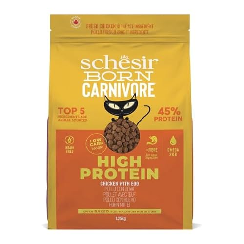 Schesir Born Carnivore | Trockenfutter für Katzen | verschiedene Formate und Geschmacksrichtungen | natürliche Inhaltsstoffe | (Hühnchen mit Ei 1,25 kg) von CT-TRONICS