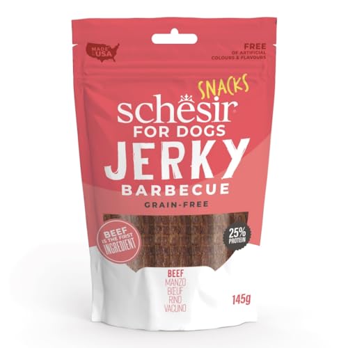 Schesir Hundesnack | Sorte Jerky und Trainer | verschiedene Geschmacksrichtungen | 6er-Packung | (6 x 145 g, Grillfleisch) von CT-TRONICS