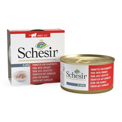 Schesir | in Gelee | verschiedene Geschmacksrichtungen | 14 x 85 g | (14 x 85 g, Thunfisch mit Garnelen in Gelee) von CT-TRONICS