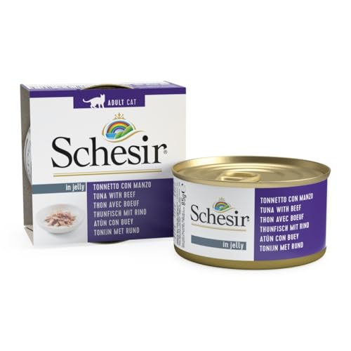 Schesir | in Gelee | verschiedene Geschmacksrichtungen | 14 x 85 g | (14 x 85 g, Thunfisch mit Ochse in Gelee) von CT-TRONICS