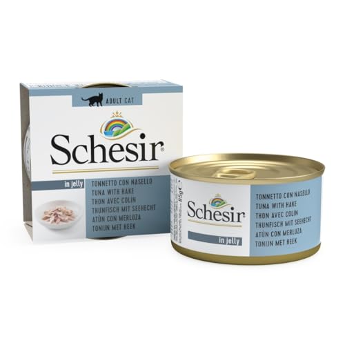 Schesir | in Gelee | verschiedene Geschmacksrichtungen | 14 x 85 g (14 x 85 g, Thunfisch mit Seehecht in Gelee) von CT-TRONICS