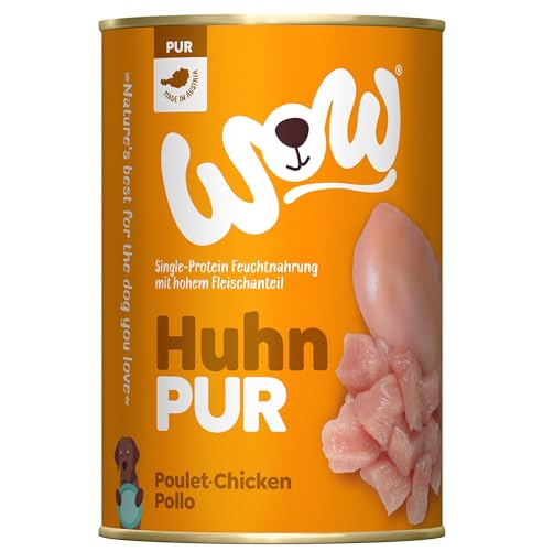 Wow Nassfutter für Hunde, verschiedene Geschmacksrichtungen, 6 x 400 g | Huhn von CT-TRONICS