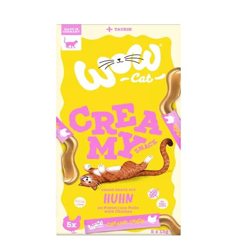 Wow Snacks Leckerlis für Katzen, Creamy-Sorte, verschiedene Geschmacksrichtungen, 11 x 5 x 15 g, Huhn von CT-TRONICS