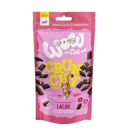 Wow Snacks | Leckerlis für Katzen | Crounchy-Sorte | zwei Geschmacksrichtungen | 8 x 60 g | (8 x 60 g, Lachs) von CT-TRONICS