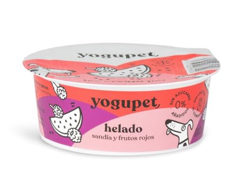 Yogupet Eiscreme für Hunde und Katzen, unterstützt das Immunsystem, oxidativ, sehr feuchtigkeitsspendend, 16 x 110 g, (16 x 110 ml, Wassermelone und rote Früchte) von CT-TRONICS