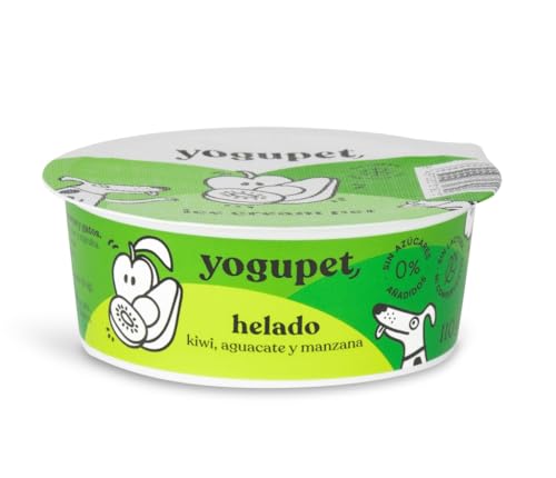 Yogupet Eiscreme für Hunde und Katzen, unterstützt das Immunsystem, rostfrei, sehr feuchtigkeitsspendend, 16 x 110 g, 16 x 110 ml, Apfel, Avocado und Kiwi von CT-TRONICS