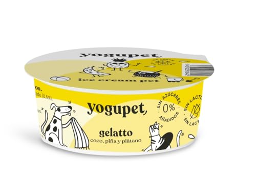 Yogupet Eiscreme für Hunde und Katzen, unterstützt das Immunsystem, rostfrei, sehr feuchtigkeitsspendend, 16 x 110 g, 16 x 110 ml, Kokosnuss, Ananas und Banane) von CT-TRONICS