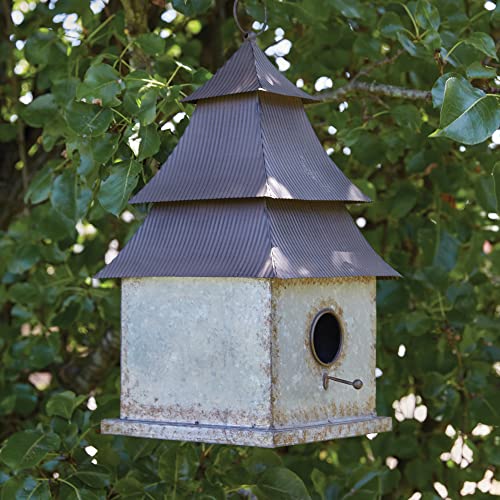 CTW Home Collection Verzinktes Pagoden-Vogelhaus, 40,6 cm Höhe von CTW Home Collection