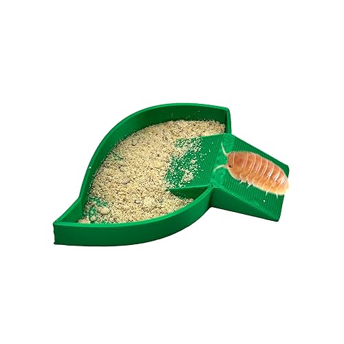 Isopod Food Dish Leaf Design Rolly Polly Futternapf Tiny Bug Meal Station Bioactive Clean Up Crew Bowl (Silk Green) von CTWPets