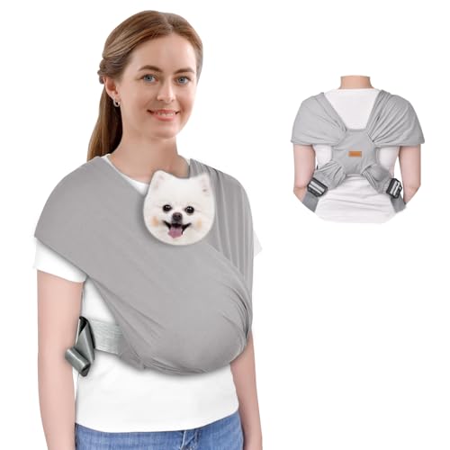 CUBY Hundetragetasche, Sommer Tragetasche Nach vorne Gerichteter Rucksackträger Schulter zur Reduzierung von Rückenschmerzen, Freihändiges und Verstellbares Welpen-Tragetuch 10LBS (Hellgrau) CUBY Hundetragetasche, Sommer Tragetasche Nach vorne Gerichteter Rucksackträger Schulter zur Reduzierung von Rückenschmerzen, Freihändiges und Verstellbares Welpen-Tragetuch 10LBS (Hellgrau) von CUBY