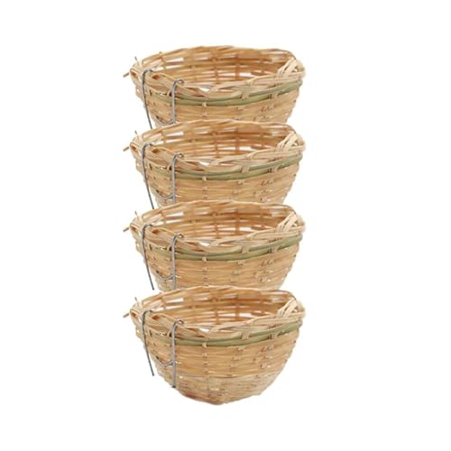 4pcs handgewebtes Nest Cage House schlüpfte Zuchthöhle für Papageien, Kanarien- oder Cockatiel oder andere Vögel Nest Cage von CUCUFA