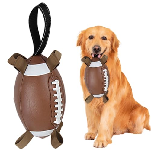 CUCUFA Hundespielzeug, Hundefußball 7,8 Zoll, interaktiver Ball für Hunde, Hundefußball zum Training, Hundebälle mit Grab -Laschen, Hundeballspielzeug von CUCUFA