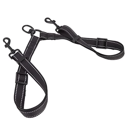 CUEI Doppelte Hundeleine, 2,5 cm Nylon, reflektierende Nähte, 360 ° drehbar, kein Verheddern, doppelte Hundeleine, praktische doppelte Hundeleine, Hundezubehör für große und kleine Hunde von CUEI