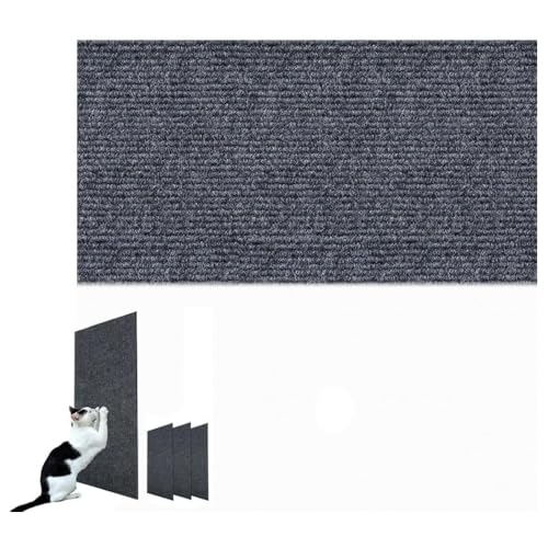 CUEMOON 4 Stück Kratzmatte Katze Selbstklebend, Kratzmatte Katze Wand,DIY Trimmbarer, Katzen Kratzmatte Sofa, Kratzschutz Sofa Katze, Cat Scratching Mat, Tür Kratzschutz, für Sofa Möbel von CUEMOON