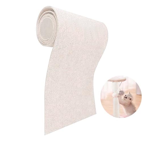 CULASIGN Selbstklebend Kratzmatte Katze, DIY Wand Selbstklebend Katze Kratzteppich Kratzschutz Sofa Climbing Cat Scratcher Mat Tape Kratzpads (Beige, 30 x 30 cm) von CULASIGN