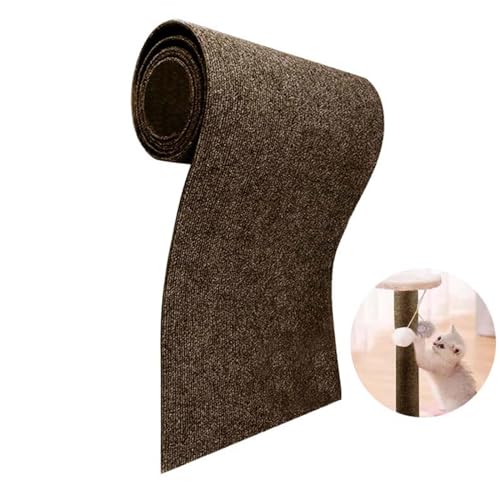 CULASIGN Selbstklebend Kratzmatte Katze, DIY Wand Selbstklebend Katze Kratzteppich Kratzschutz Sofa Climbing Cat Scratcher Mat Tape Kratzpads (Braun,30 x 30 cm) von CULASIGN