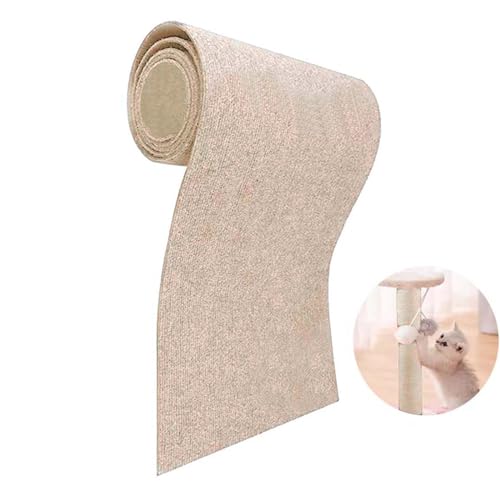 CULASIGN Selbstklebend Kratzmatte Katze, DIY Wand Selbstklebend Katze Kratzteppich Kratzschutz Sofa Climbing Cat Scratcher Mat Tape Kratzpads (Khaki,30 x 30 cm) von CULASIGN