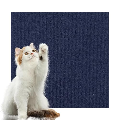 Kratzbretter Katze, Kratzmatte für Katzen, DIY Selbstklebende Kratzmatte Katzen, Kletter-Katzenkratzer, Kratzbrett Katzen AntiKratz für Möbel Couch Sofa Tür Schutz (30x100cm,Dunkelblau) von CULASIGN