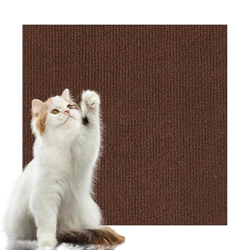 Kratzbretter Katze, Kratzmatte für Katzen, DIY Selbstklebende Kratzmatte Katzen, Kletter-Katzenkratzer, Kratzbrett Katzen AntiKratz für Möbel Couch Sofa Tür Schutz (30x100cm,Dunkelbraun) von CULASIGN