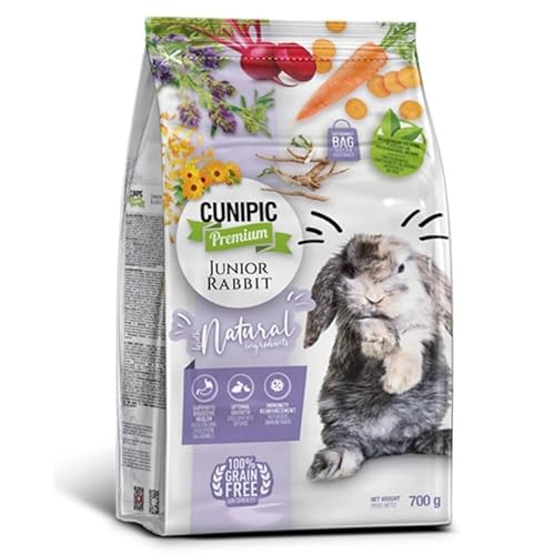 Premium Kaninchenfutter Baby Junior Rabbit Cunipic für Kaninchen, komplettes und ausgewogenes Futter | Mineralien, Vitamine und Fettsäuren Omega 3-700 g von CUNIPIC